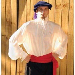 Satin Ruffled Shirt